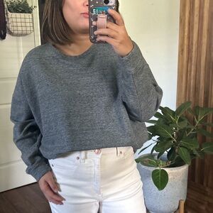 Athleta Pure Luxe Gray Sweatshirt. Size L